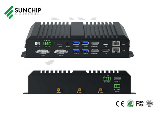 RK3588 CPU Edge Computing Device Metal Media Player With Optional POE GPS For AI Industry Device