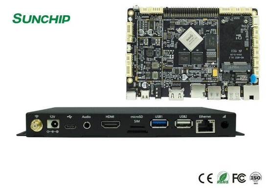 4G PCIE RK3399 Media Player With WIFI BT Gigabit Ethernet For Digital Menu Boards