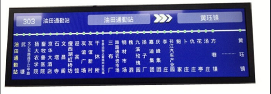 Stretched LCD Display Bus Sign 28.8 Inch 8ms Response Time DC Power 12V Input