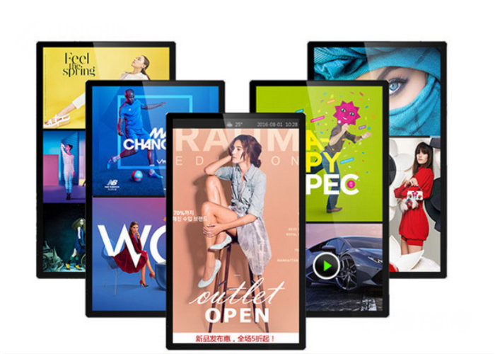LCD Advertising Display RK3566 FHD Wall-Mount Touch Screen RJ45 HD MI BT USB