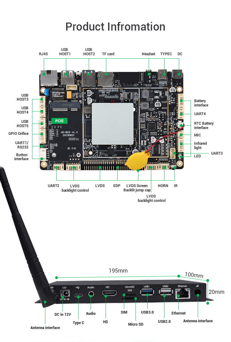 Mini Android Wifi Network Digital Signage Media Player Box With 2K/4K/8K HD Display