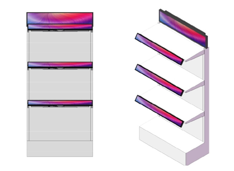 Digital shelf display Smart advertising shelf For Supermarket
